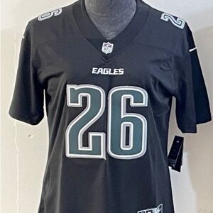 Nike Women's Black and White Eagles Jersey
